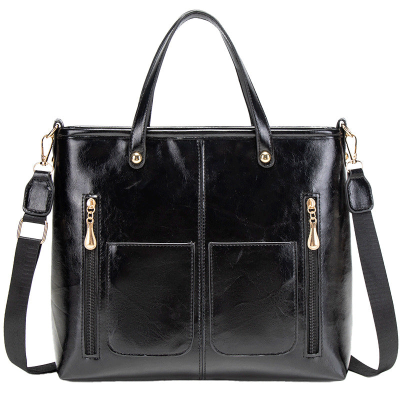 Wholesale Large capacity vintage women' s tote bag shoulder bag