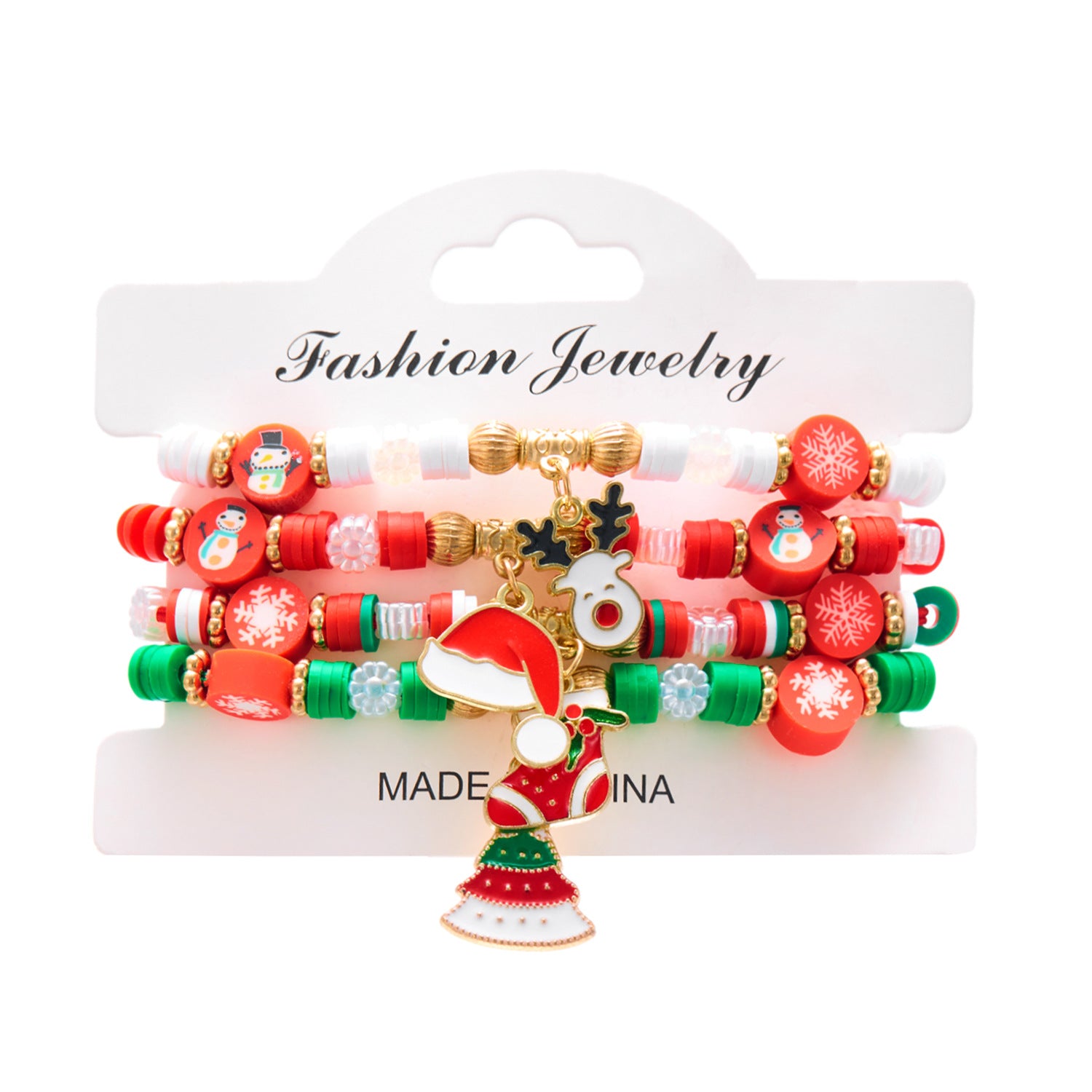 Wholesale Christmas Colored  Layered Bracelet Set