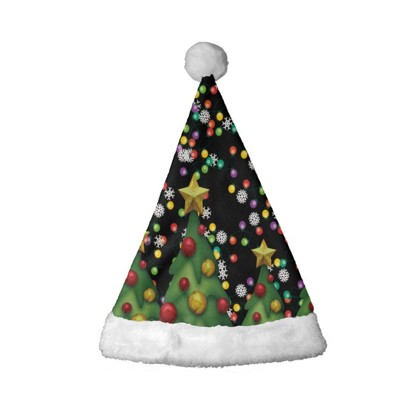 Wholesale Santa Claus Dog Digital Polyester Printed Christmas Hat