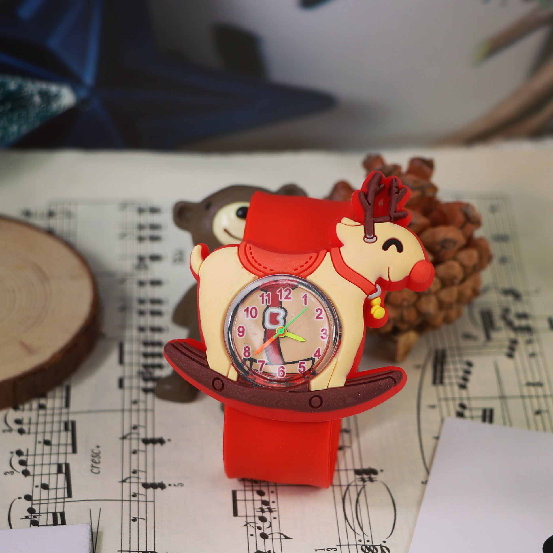 Wholesale Children's Toys Snap Ring Quartz PVC Watch