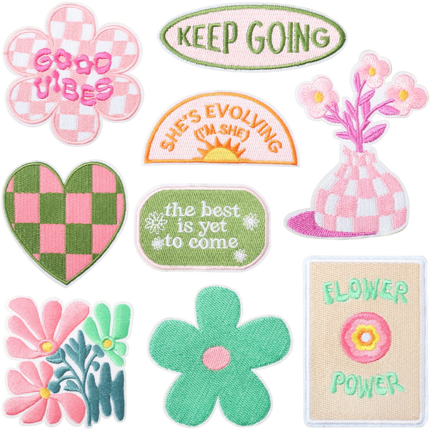 Wholesale Polyester Vase Flower Embroidered Iron On Patch DIY Fabric Decoration For Clothing Hats Shoes Fashion Accessory