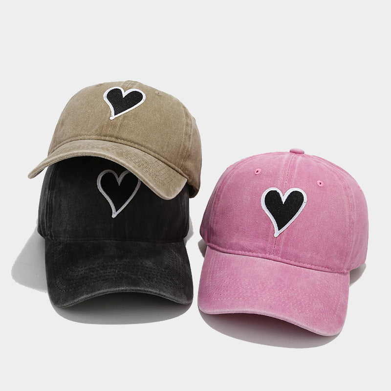 Wholesale Love Embroidery Label Washed Old Cotton Baseball Hat