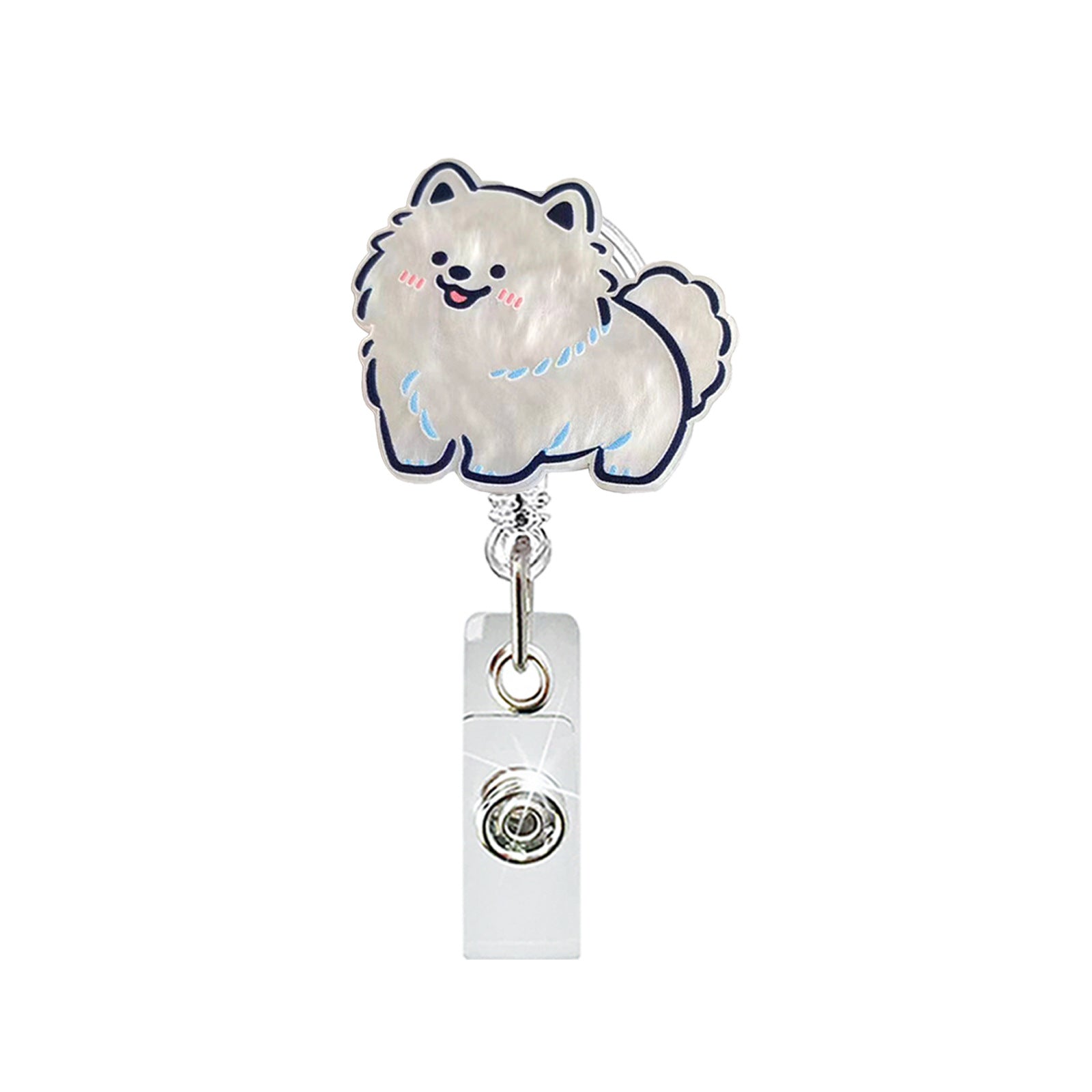 Wholesale Animal series acrylic retractable and rotatable badge reels