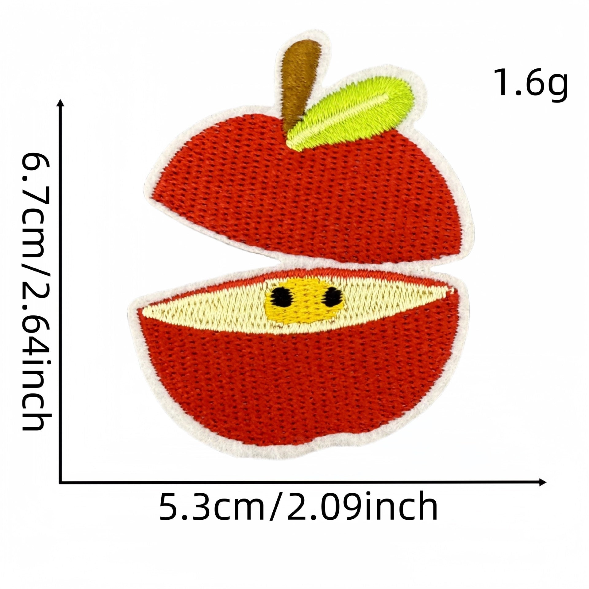 Wholesale Cute red apple cartoon embroidery DIY patches