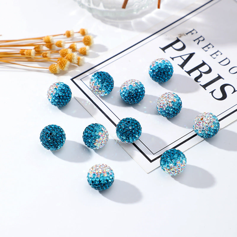 Wholesale 50pcs 16mm diamond ball diamond beads gradient color diamond ball