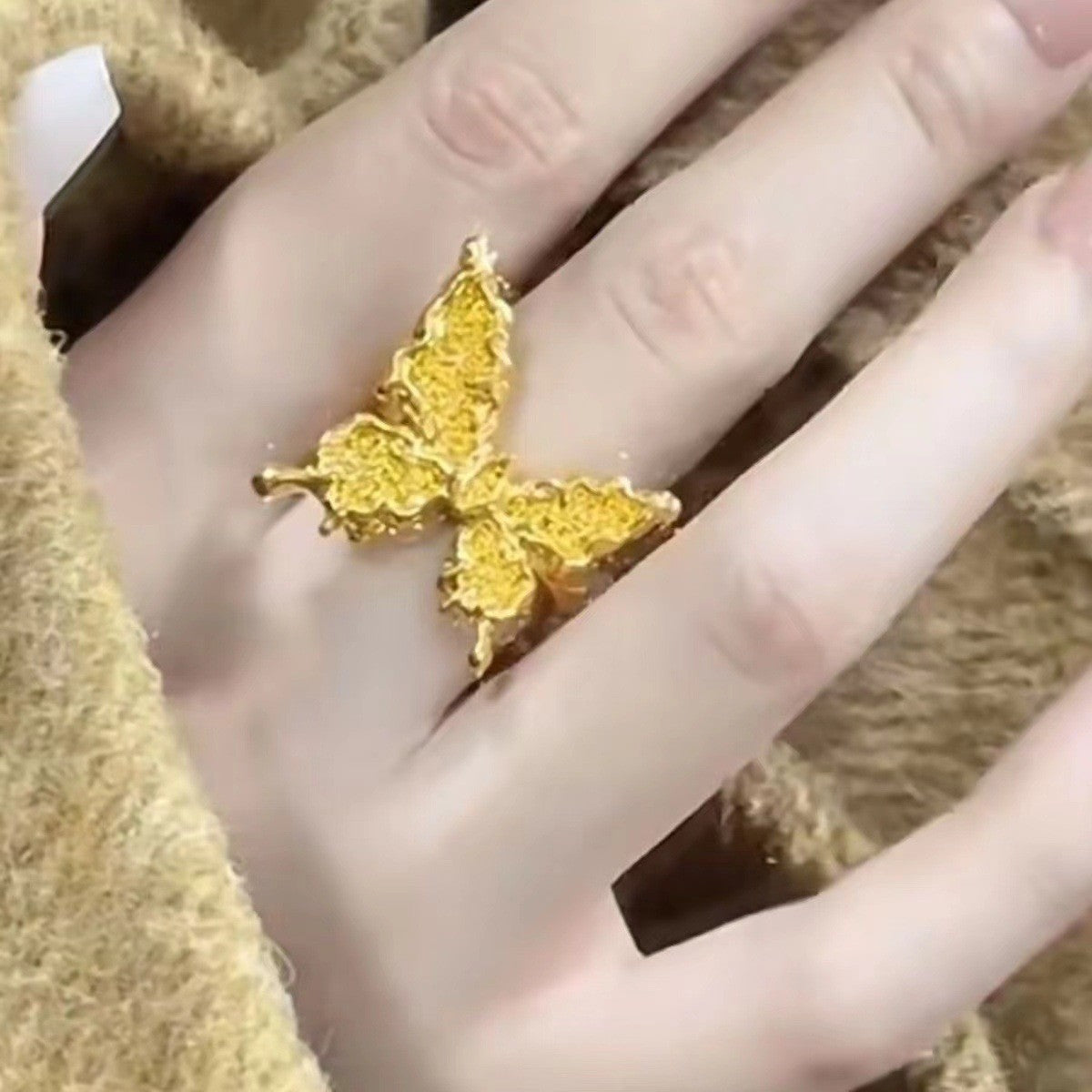 Wholesale Rainbow Tourmaline Ring Fashion Multi-Treasure Beaded Ring