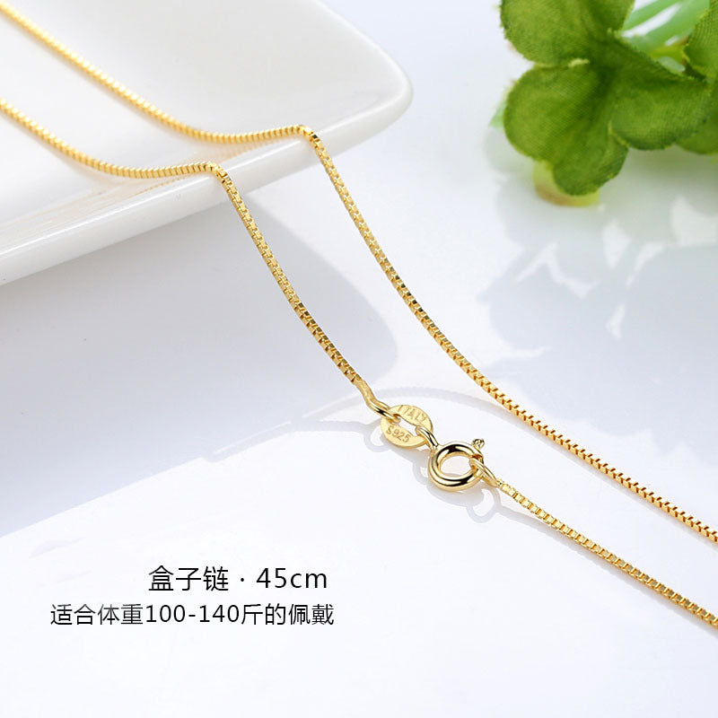 Wholesale Clavicle chain gold plated silver chain bare chain
