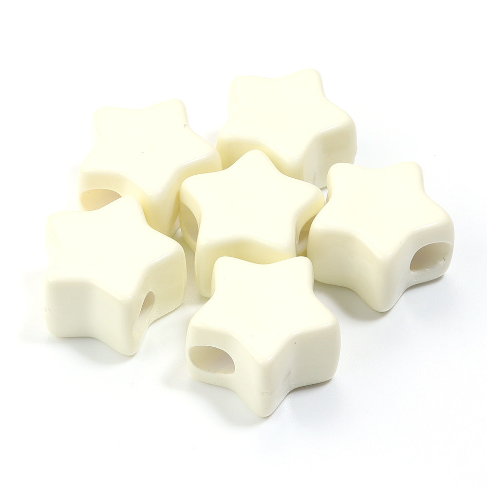 Wholesale 6pcs Acrylic Macaron Color Peach Heart DIY Beads