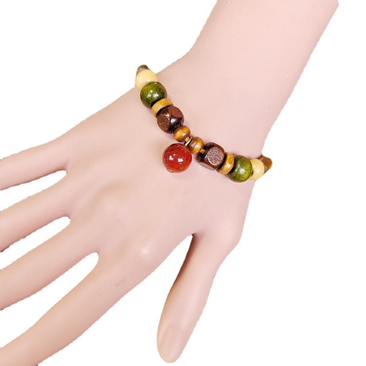 Wholesale Wood Art Leather Rope Onyx Necklaces