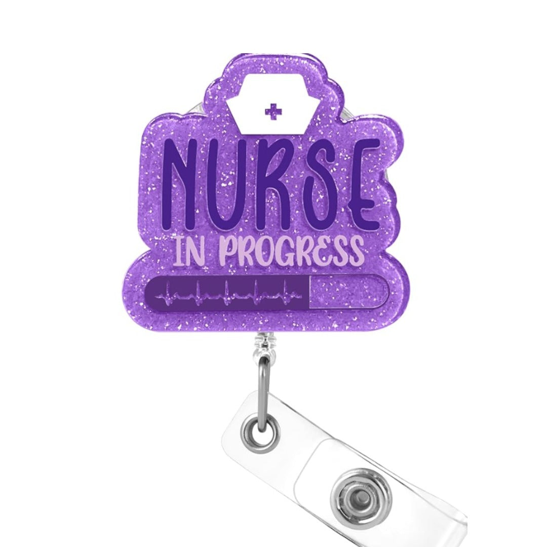 Wholesale  Hospital Staff Acrylic Badge Reel Doctor Nurse Organ Department Telescopic Easy Pull Buckle