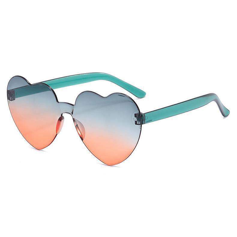 Wholesale Transparent Jelly Colored Love PC Sunglasses