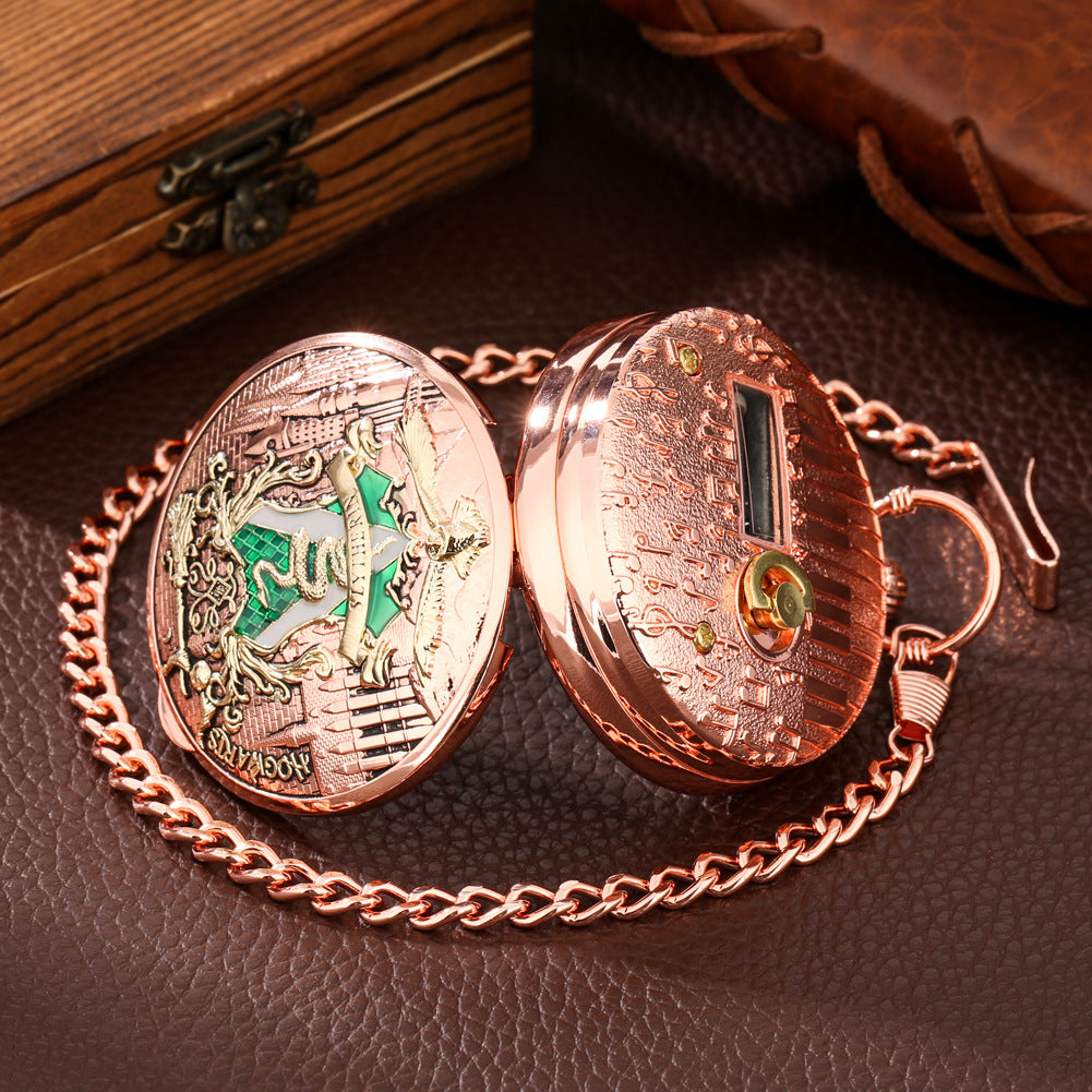 Wholesale Vintage Creative Broom Castle Music Octave Box Pocket Watch OLY Exclusive