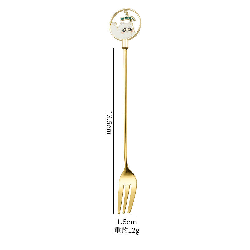 Wholesale spoon fork cartoon tableware cute dessert spoon Kitchenware