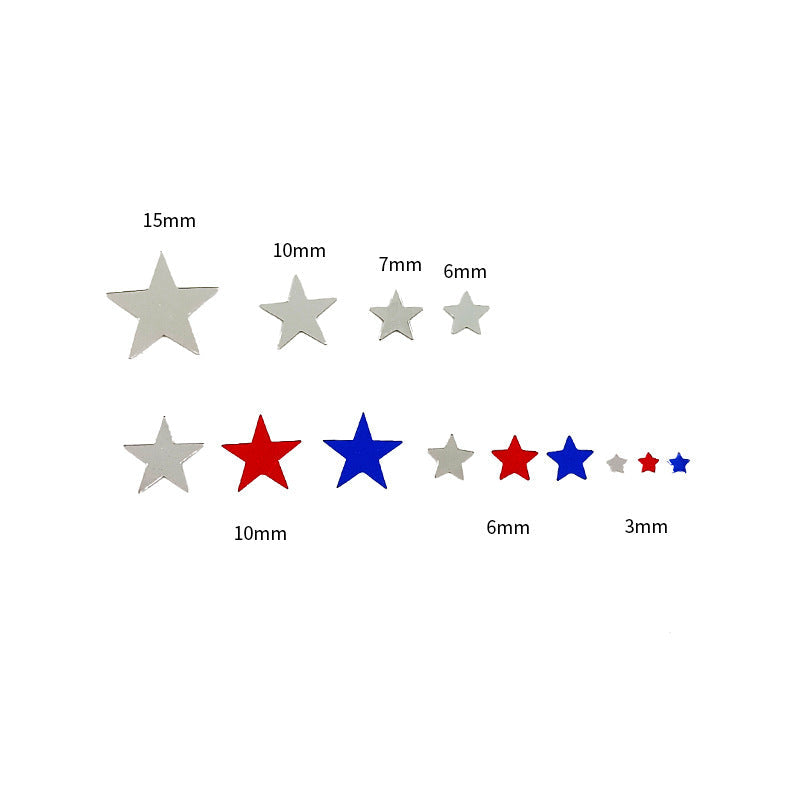 Wholesale 10MM flat mixed three-color star sequins
