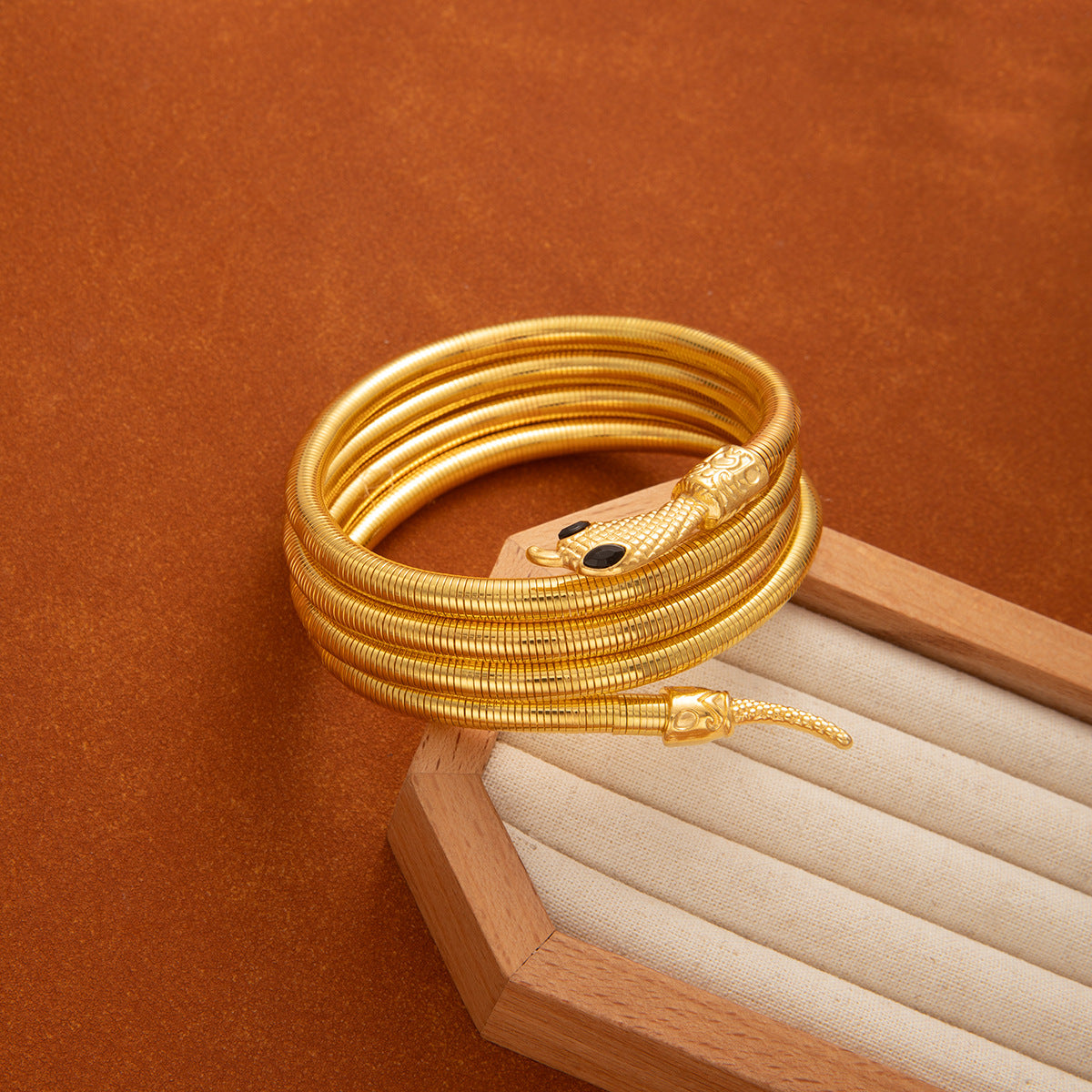 Wholesale Metal style bracelet gold wrapped zodiac year snake bracelet retro