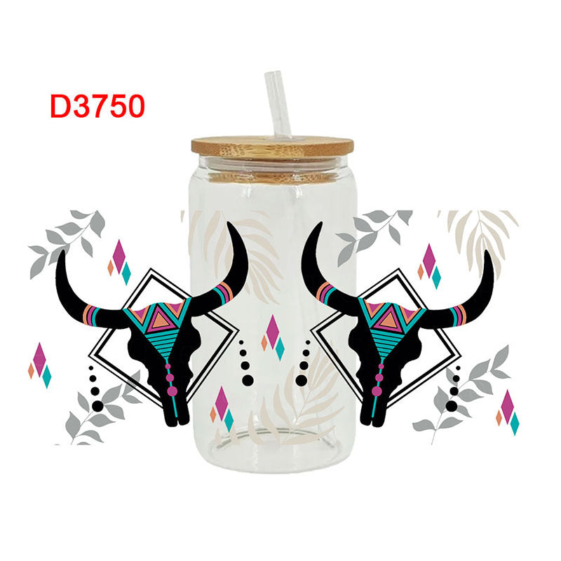 Wholesale Western-style horn boots  16oz Cup UV DTF Wraps
