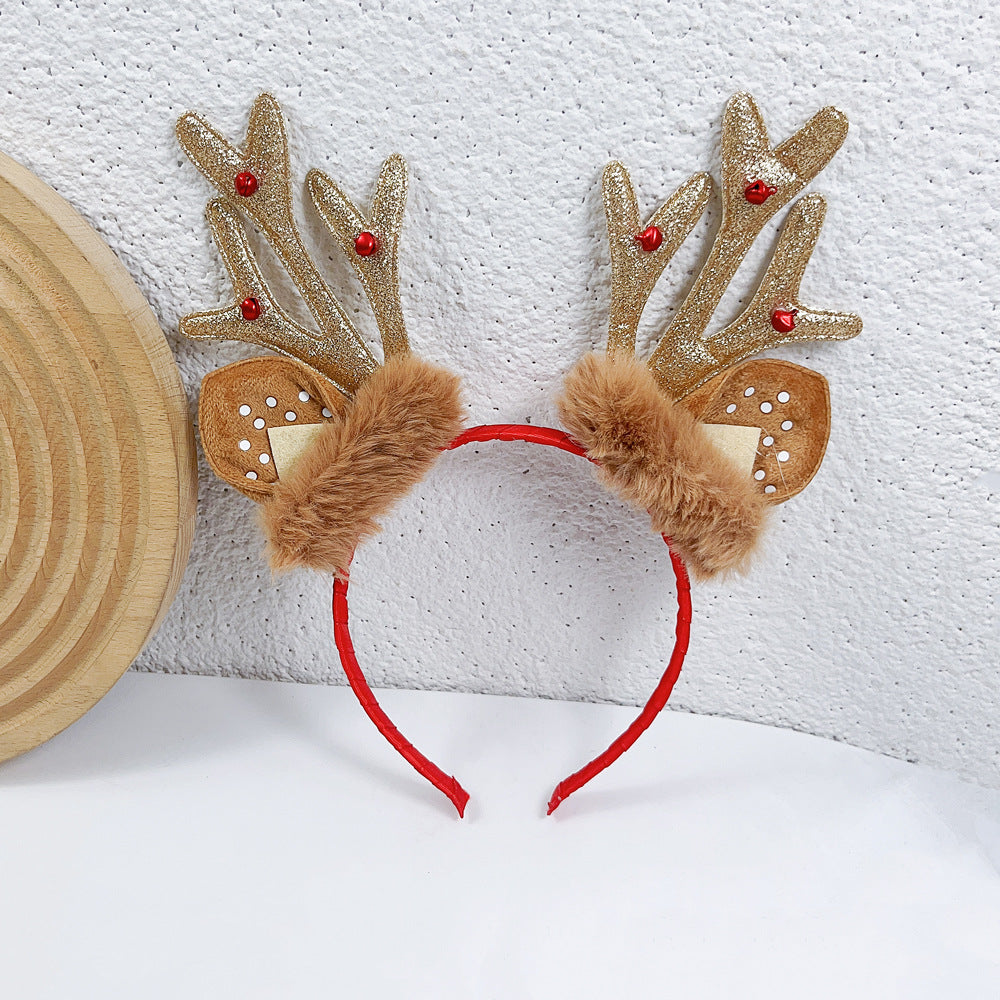 Wholesale 2023 Christmas Hoops Elk Christmas Tree Fabric Headbands