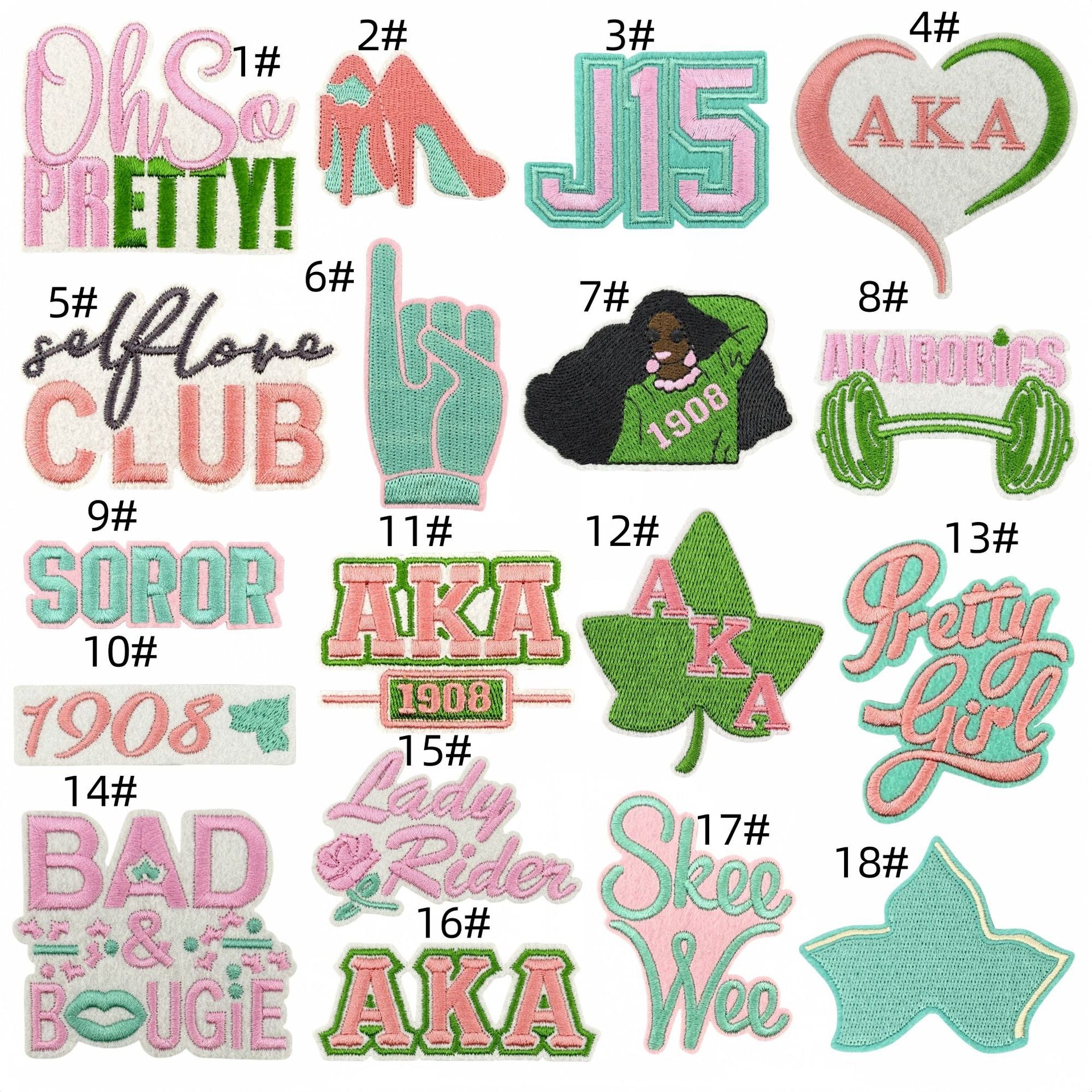 Wholesale Cartoon Green  Embroider Cloth DIY Patches
