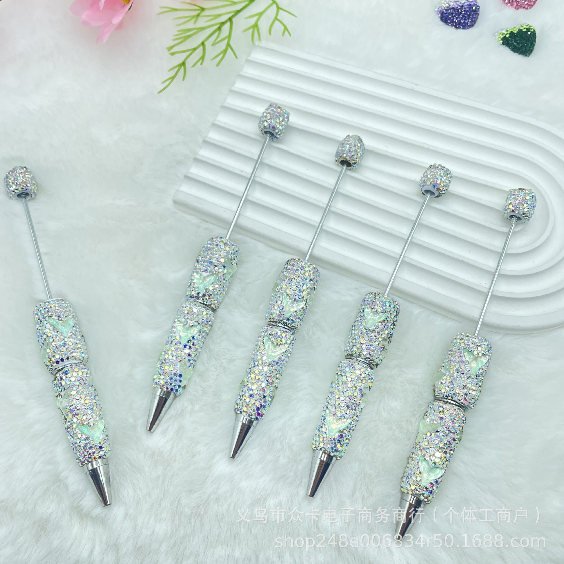 Wholesale 10pcs  Fishtail Cute Rabbit Full Drill DIY Fancy Beadable Pens