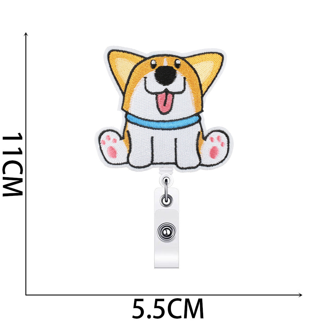 Wholesale Chai Dog Easy Pull Buckle Embroidered Cloth Sticker