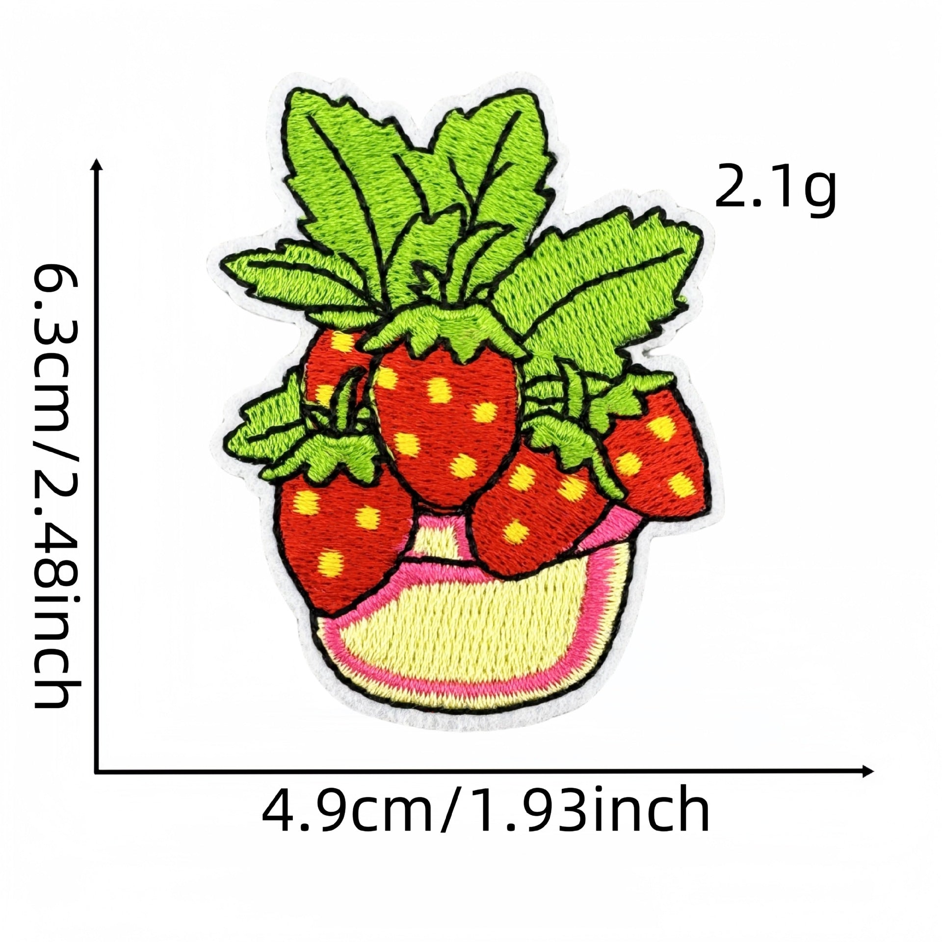 Wholesale Cartoon Strawberry Embroidery Cloth Patch  Embroidery Patch Accessories