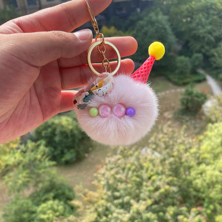 Wholesale Cute Stupid Plush Ice Cream Keychain