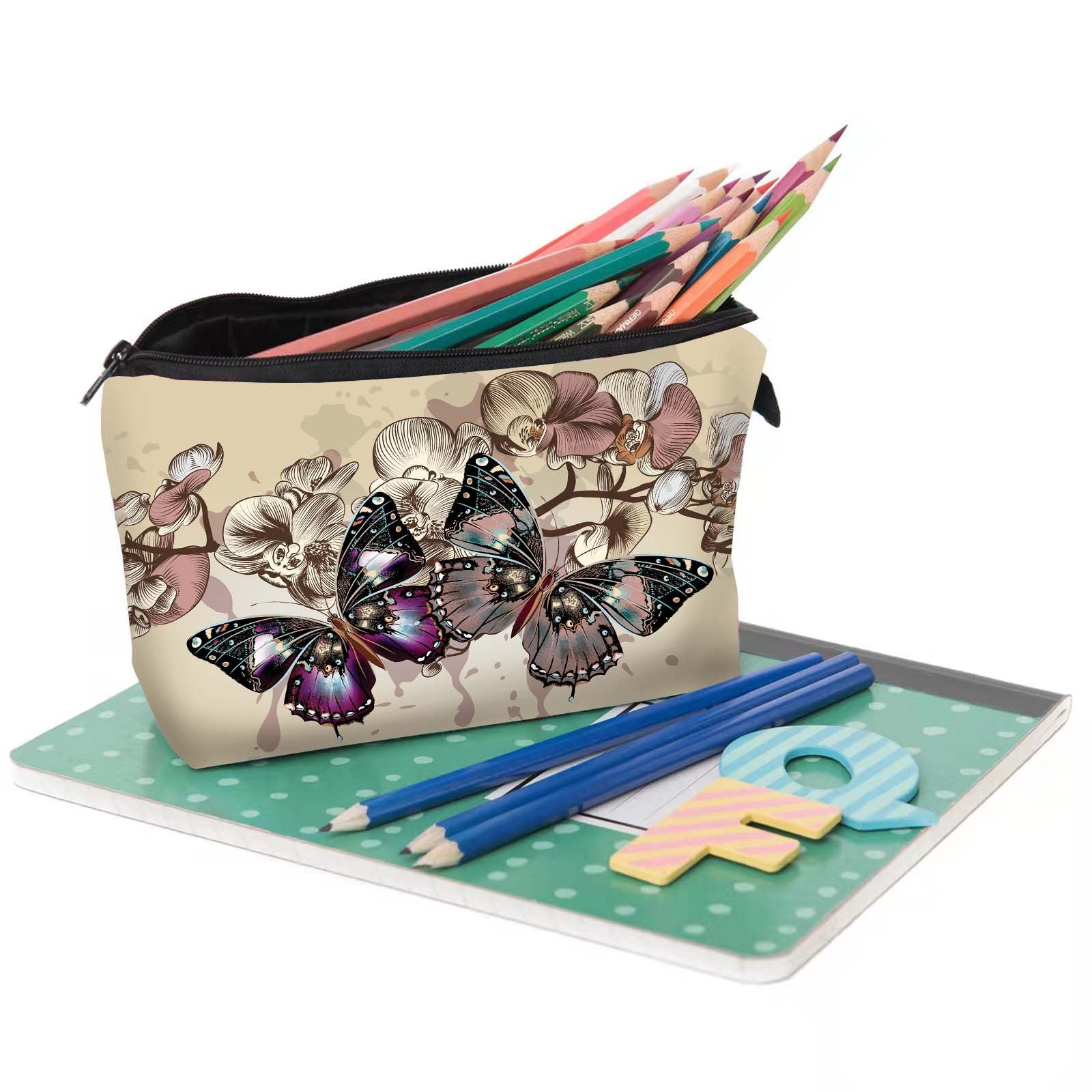 Wholesale Butterfly Cosmetic Bag Portable Travel Bag Toiletry Bag