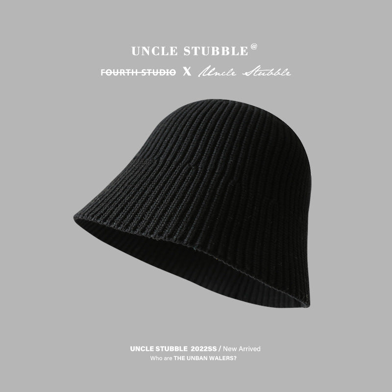 Wholesale Solid Color Woven Knitted Bucket Hat
