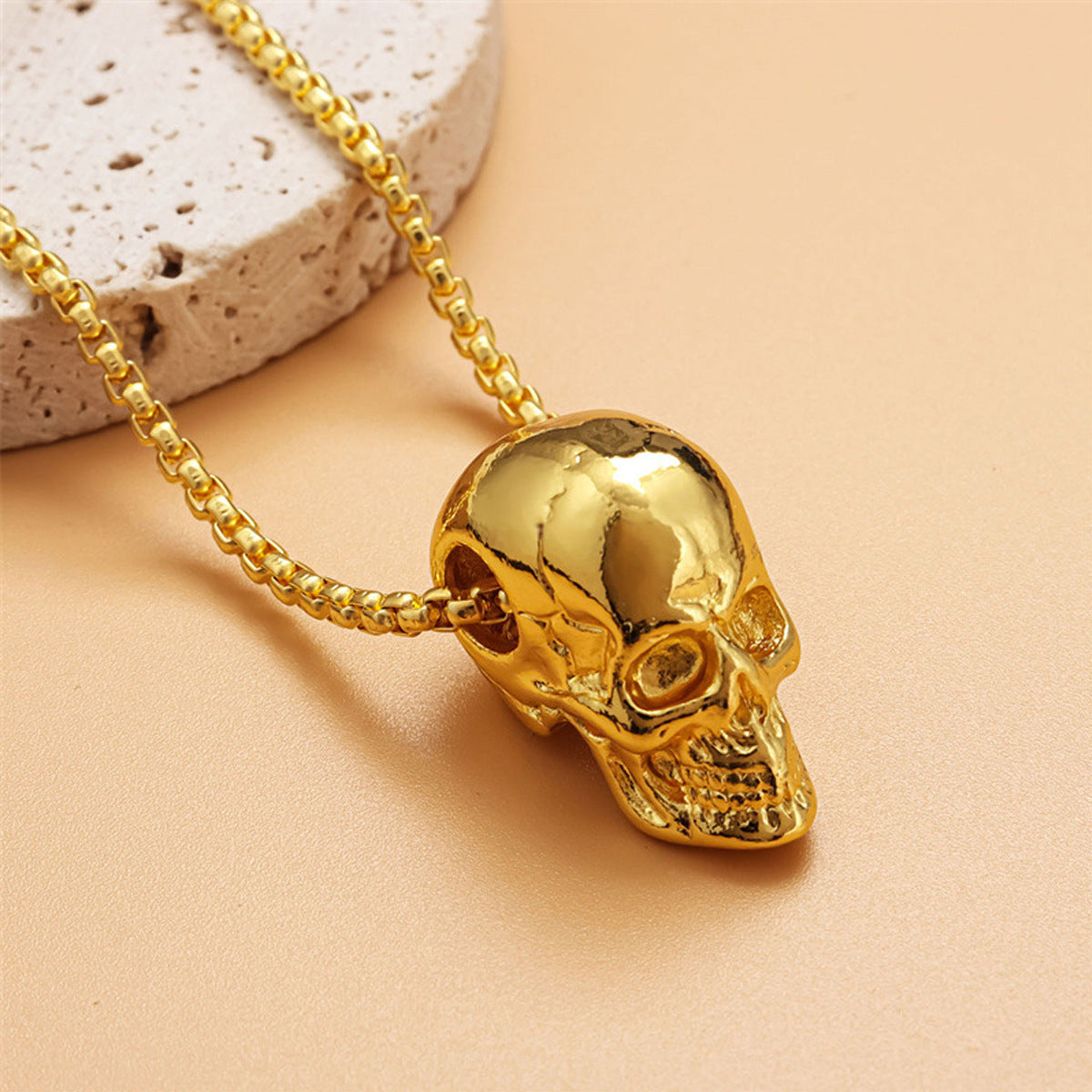Wholesale Stainless Steel Skull Pendant Necklace Punk Hip Hop Men S Fashion Jewelry Accessory