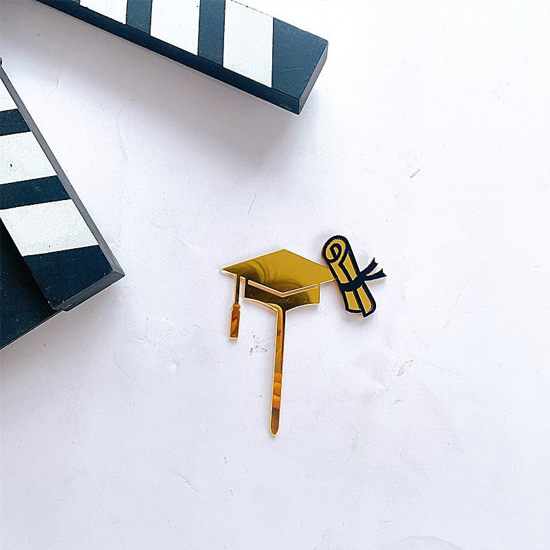 Wholesale  Acrylic Graduation Season Cake Topper Decoration