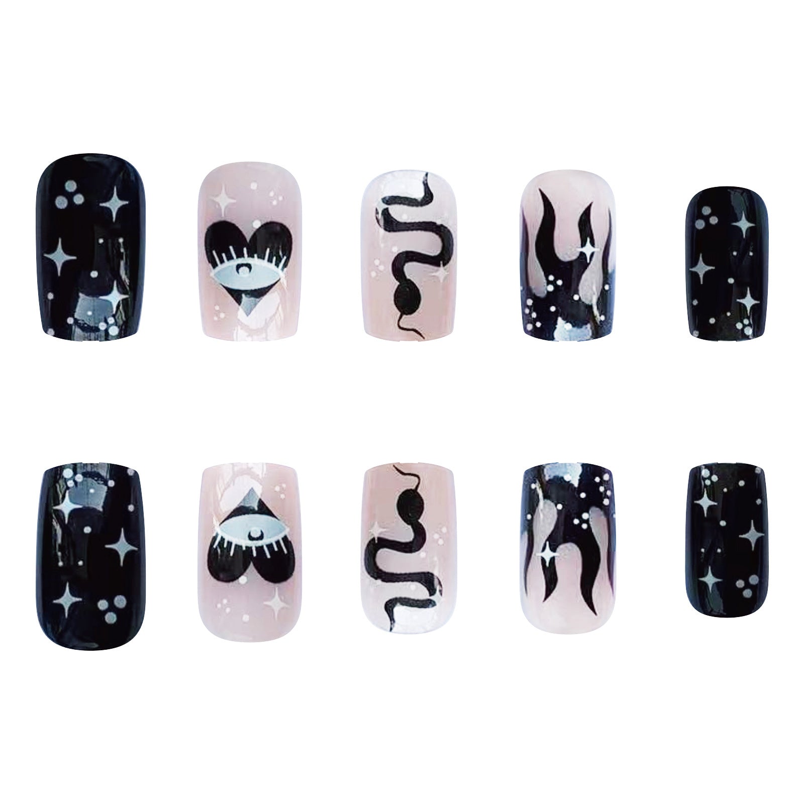 Wholesale Black Snake Devil Eyes Nail Stickers