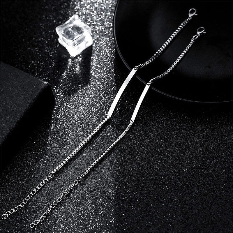 Wholesale Titanium Steel Non-fading Jewelry High-end Niche Engraved Couple Bracelet