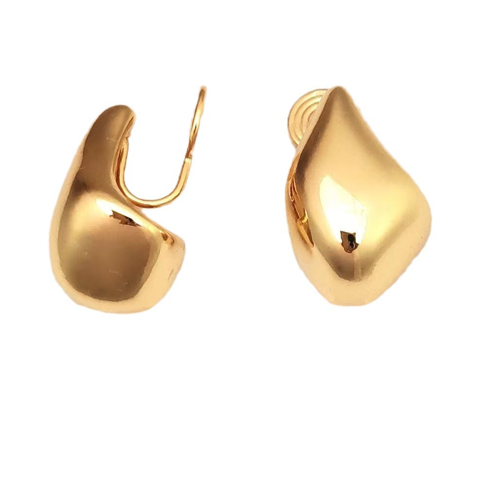 Wholesale Irregular Water Drop Mosquito Coil Disc Copper Earrings