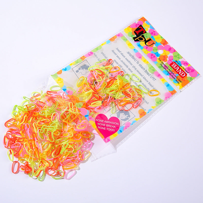 Wholesale Bagged children's does elastic circle cute disposable children's rubber band