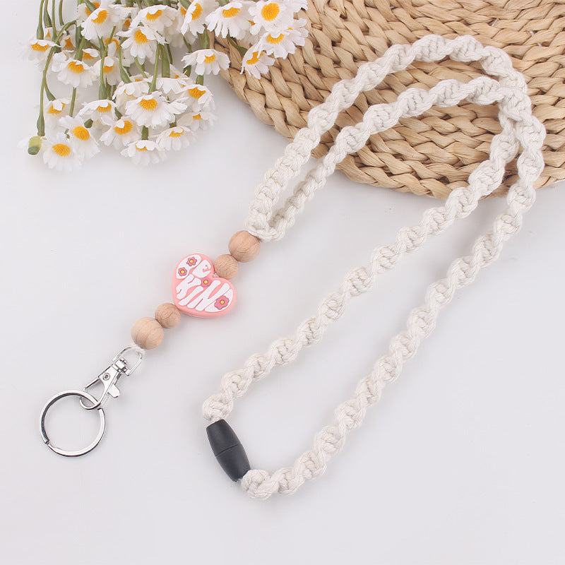 Wholesale Handmade woven necklace keychain