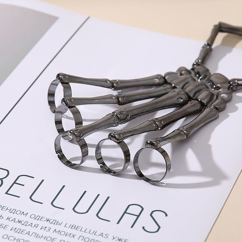 Wholesale Metal Skeleton Skull Mittens Bracelet