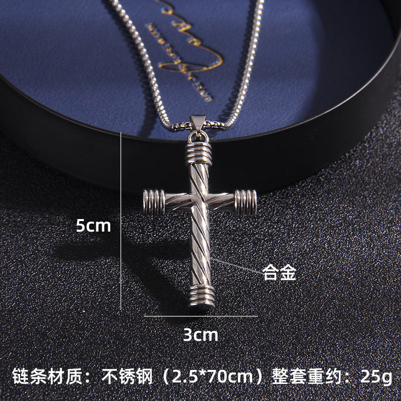 Wholesale Cross Necked Sweaters Stainless Steel Necklace