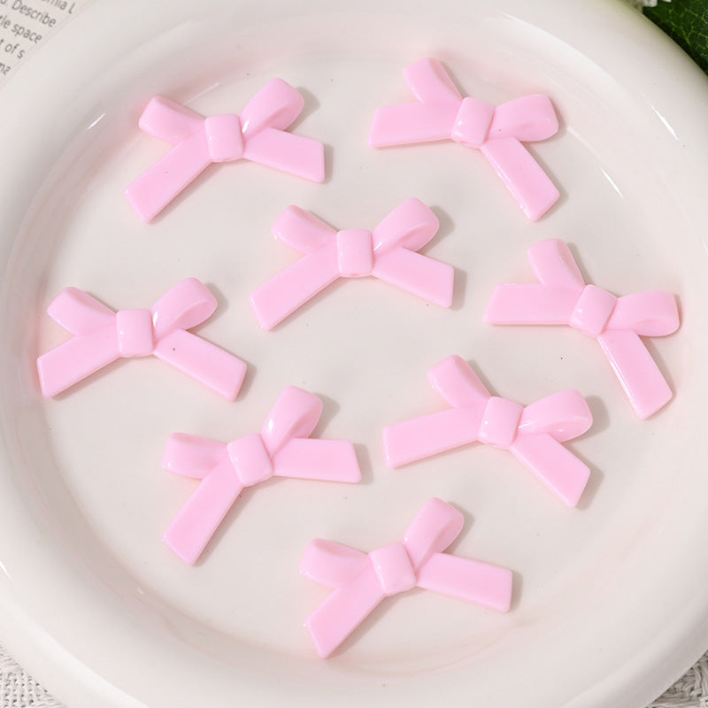 Wholesale 10pcs Bow Candy Color Scattered  Acrylic Beads