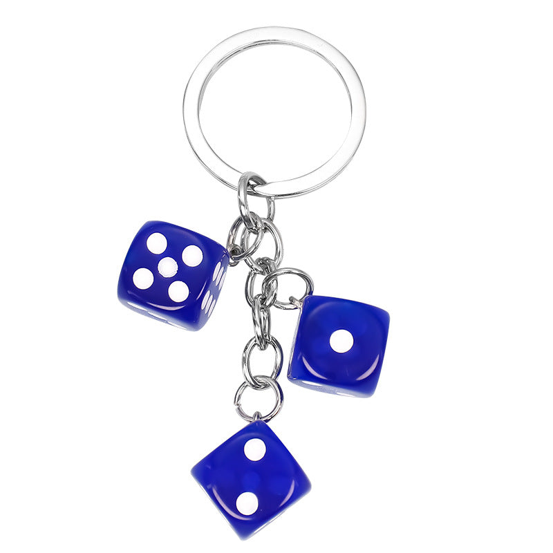 Wholesale Resin Dice Shape Keychain