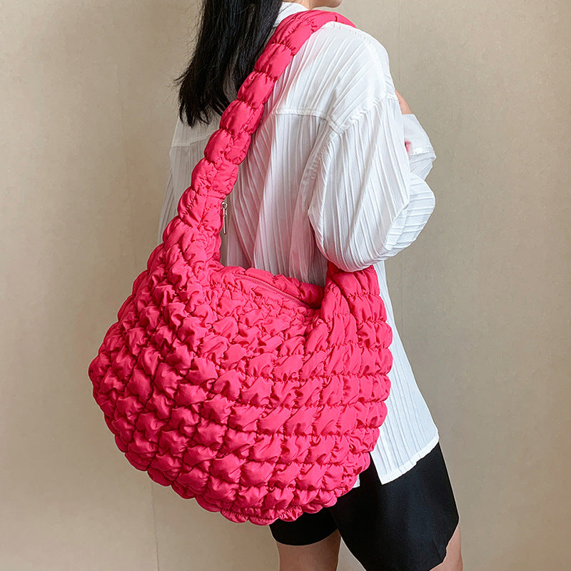 Wholesale Nylon Pleated Cloud Large Capacity Single Shoulder Crossbody Bag