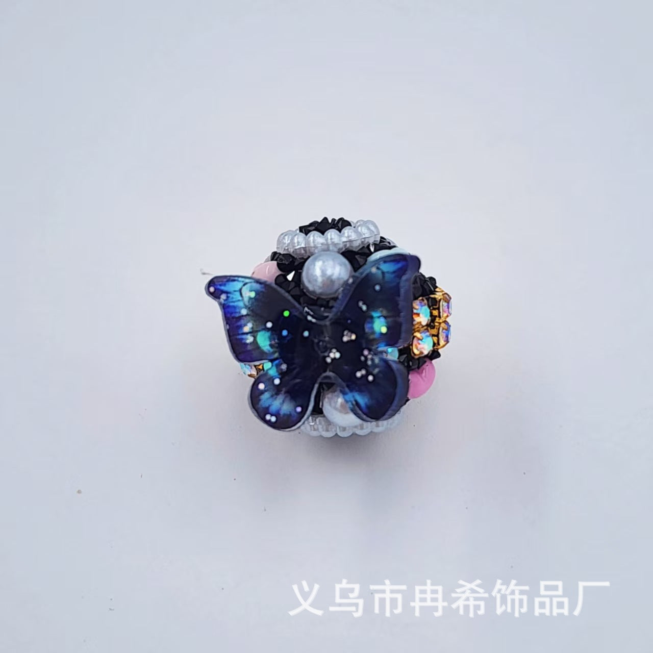 Wholesale 10pcs  Butterfly Love Soft Sugar Straight Hole Heavy Beads DIY Mobile Phone Chain Beads