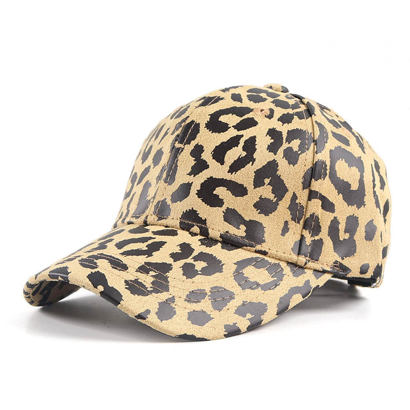 Capilla de béisbol para niños con estampado de leopardo de algodón al por mayor