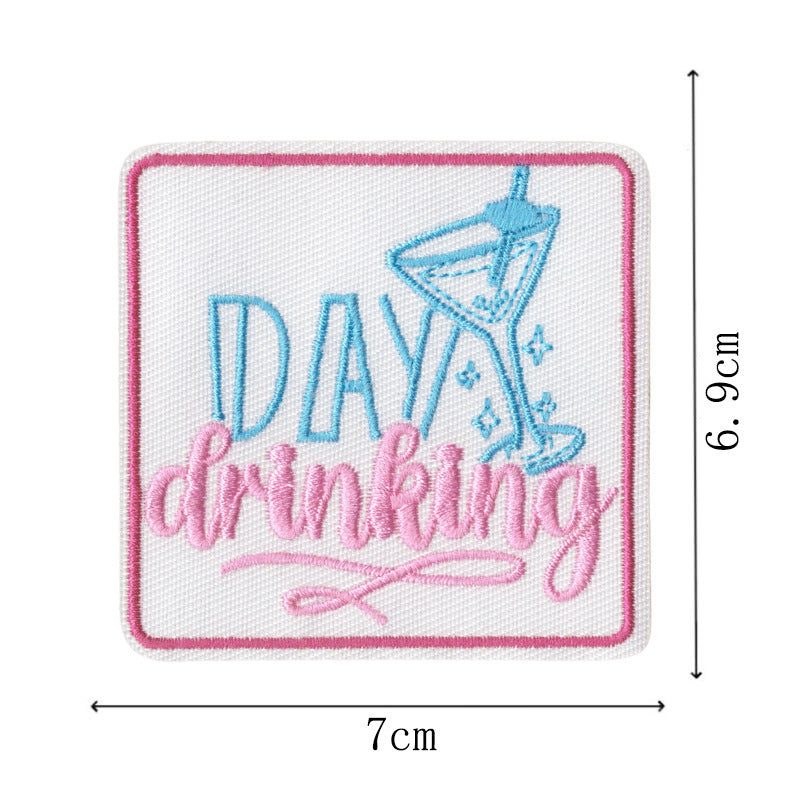 Wholesale 9 Piece Embroidered Patch Set Pink Lady Sports Car Denim Style For et Bag DIY Party Boutique Decoration
