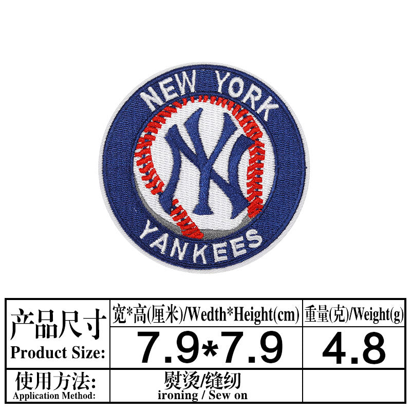 Wholesale Twill Fabric Embroidered Baseball Team Patches Set Of 16 Trendy et And Bag Accent OLY Exclusive