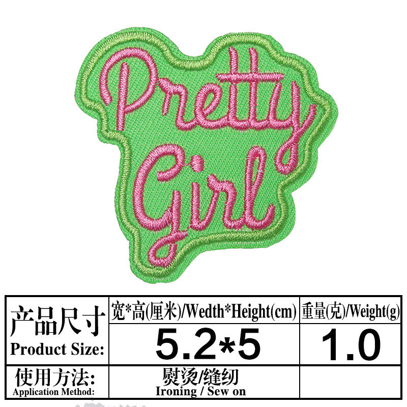 Wholesale Inspirational  encourages English embroidery DIY Patches