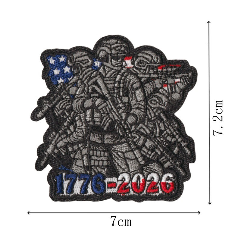 Wholesale Decorative Embroidered Patches 50 Piece Set With Liberty Bell Statue Of Liberty American Flag Design For Towels