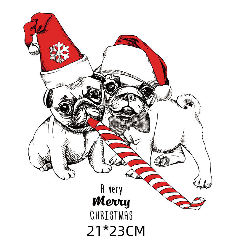 Wholesale Cartoon Santa hat heat transfer pattern   UV DTF Ready to Press Transfers Wraps