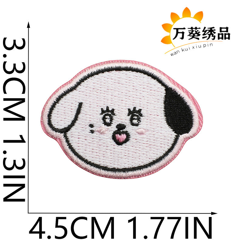 Wholesale Cute Heart Fruit Embroidered Patches Small Polyester Thread Sew On Clothing Appliques DIY Bag Charm Gift Accessory