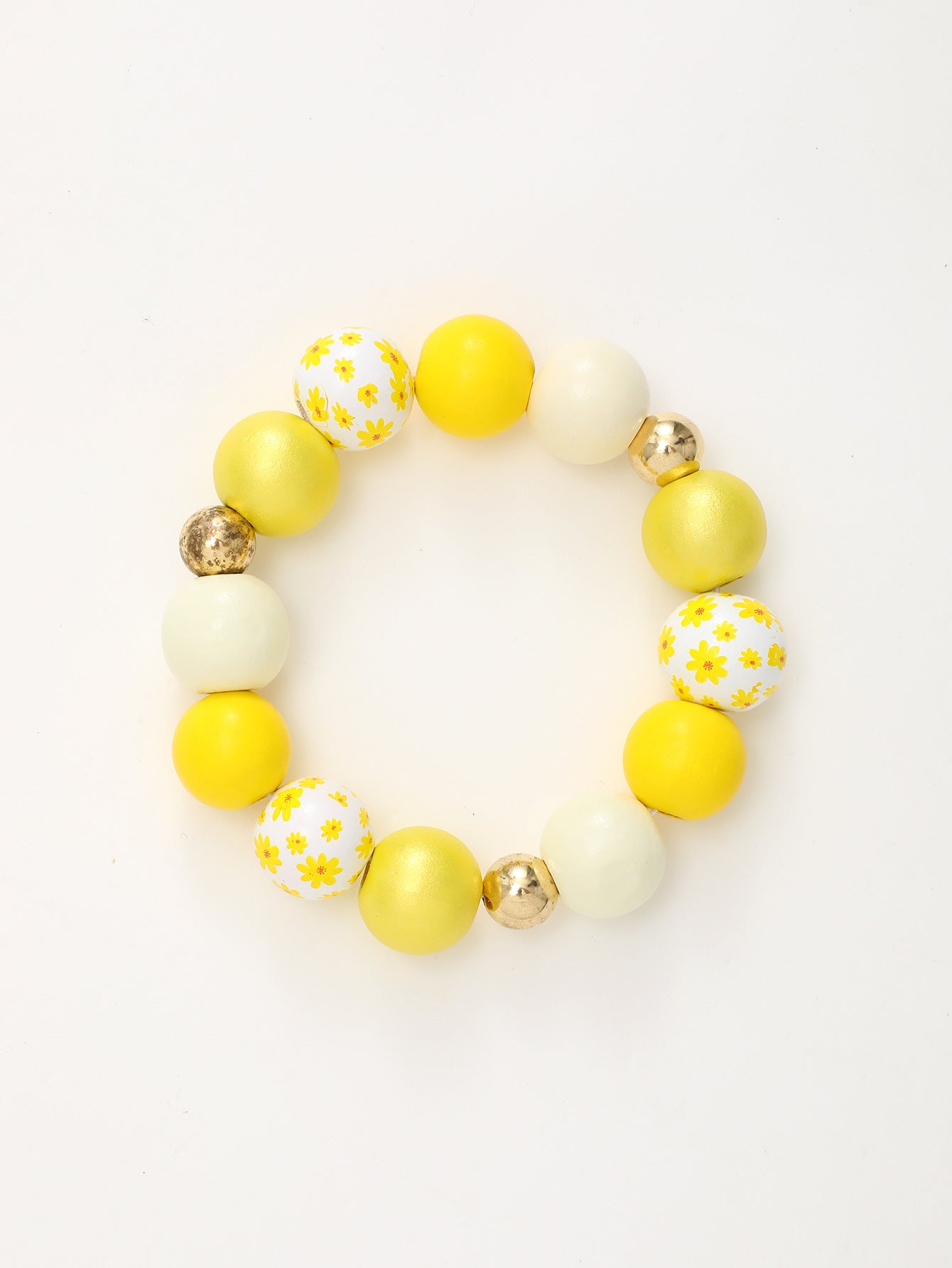 Wholesale Summer Candy Color Beaded Bracelet Wooden Bracelet Keychain