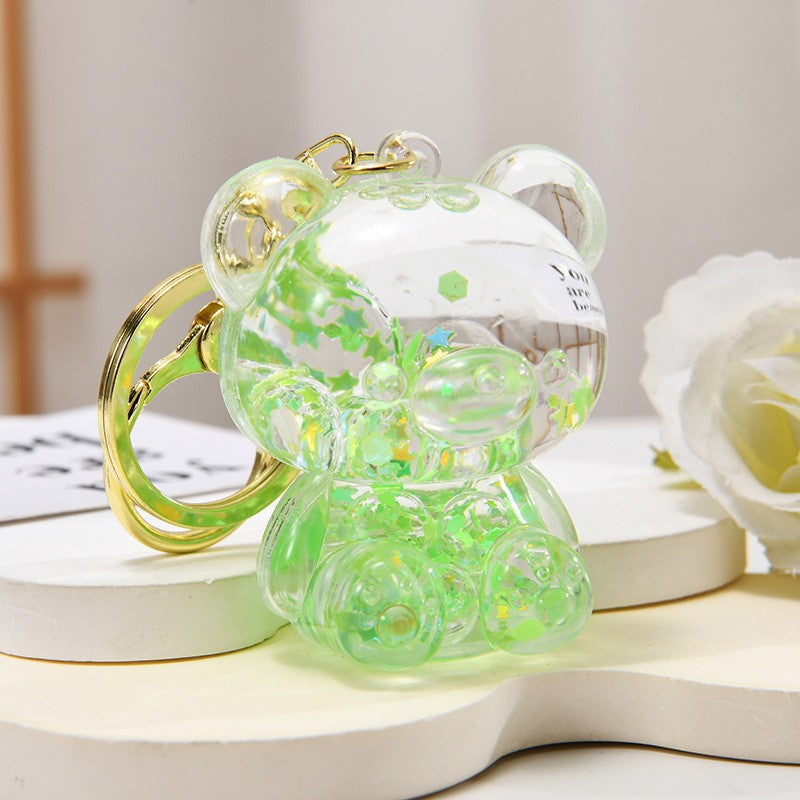 Wholesale Acrylic Oil-Filled Pendant Luminous Iceberg Cup Keychain